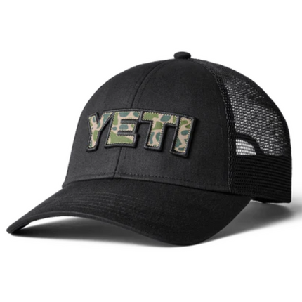 YETI Yeti Truckerspet Met Camouflage Badge Zwart